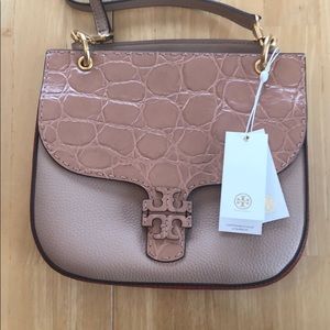 NEW!! Tory Burch McGraw Embossed Satchel.